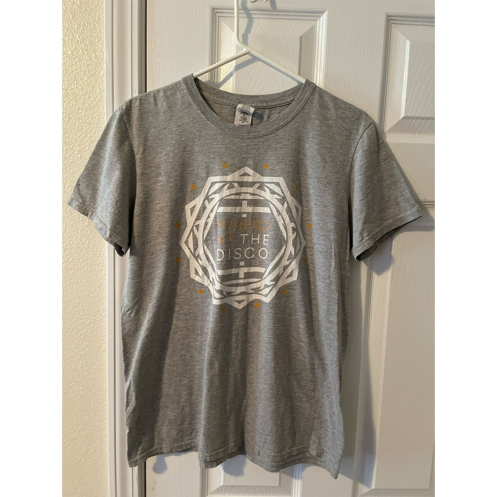 Panic At The Disco Gildan Softstyle Gray Short Sleeve T Shirt Women Size Medium